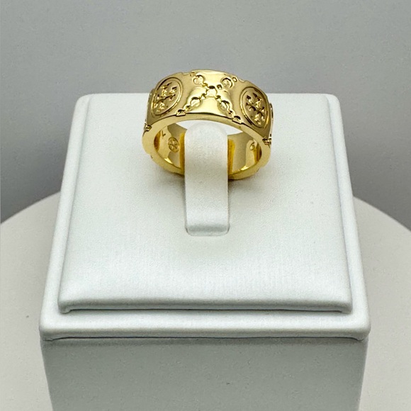 TORY BURCH Icon T Monogram Ring in Gold Size 6 - Picture 4 of 5